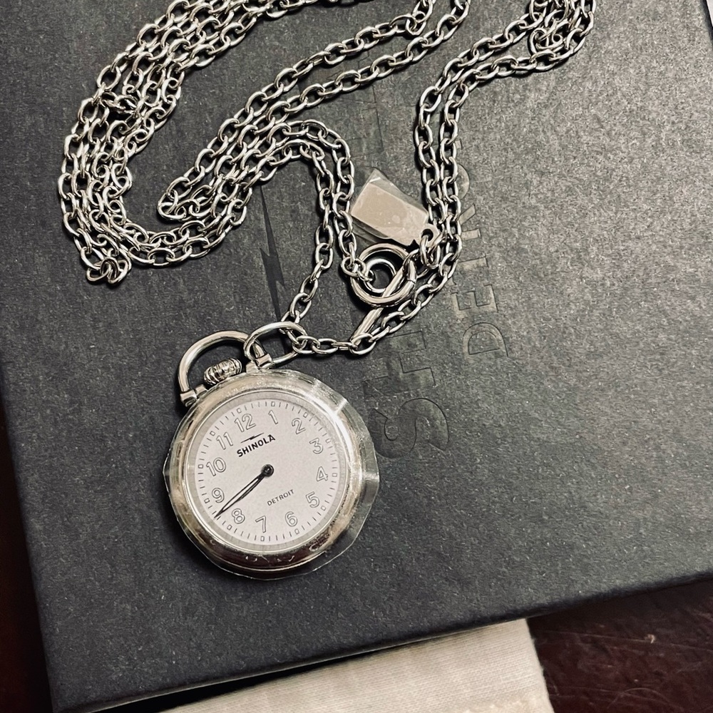 Shinola Runwell Watch Pendant and Necklace
